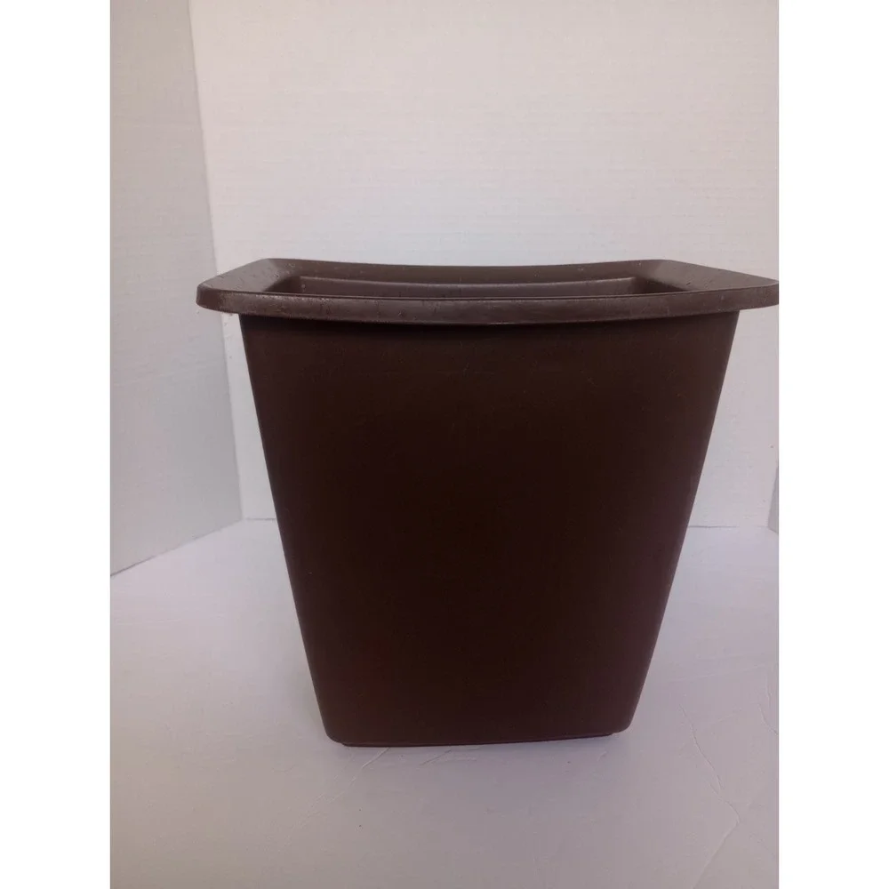 Vintage Rubbermaid 2952 Brown Wastebasket Garbage Trash Can Bin Retro MCM